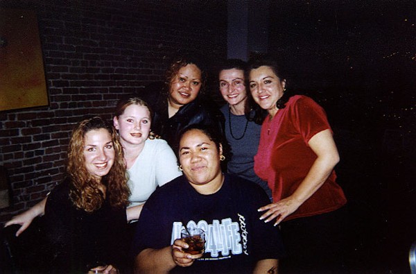 Nicole Hebert, Angela Diel, Dorothy Fa'aita, Jean D'Eliso, Lorena Tiran, Lani Maga (front)